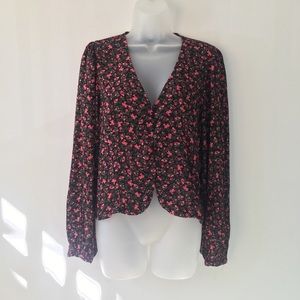 ISO Know One Cares Floral Multicolored Blouse